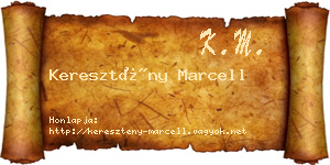 Keresztény Marcell névjegykártya